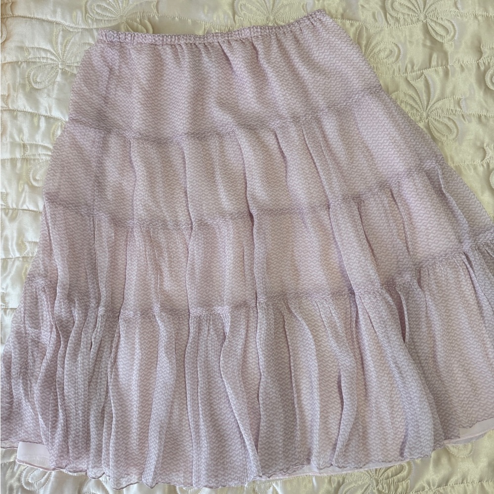 Elegant Pink Tiered Skirt